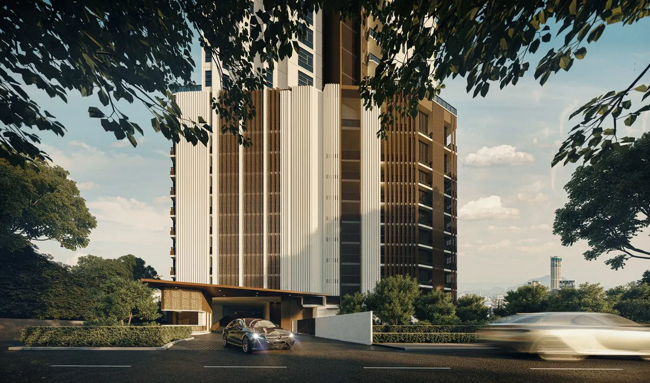 Cantonment Residence 入口景观效果图
