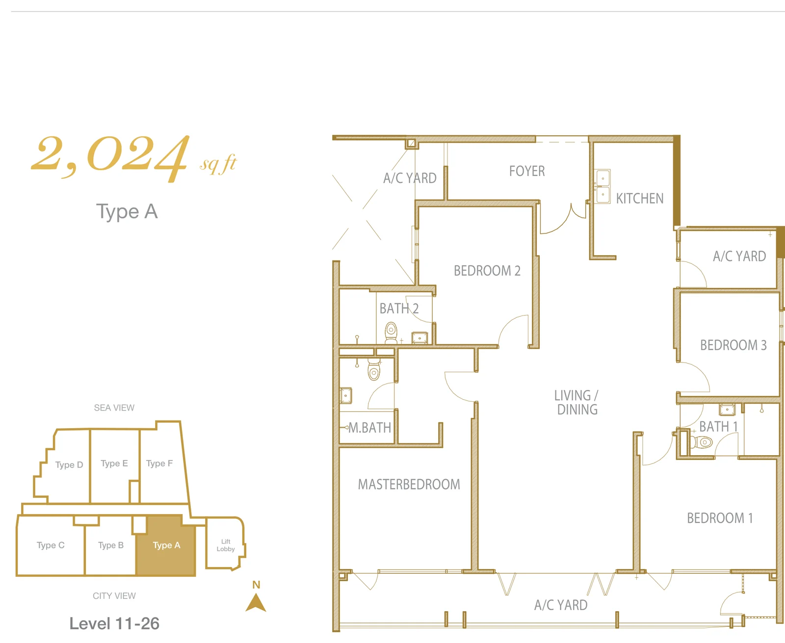 Cantonment Residence A户型图