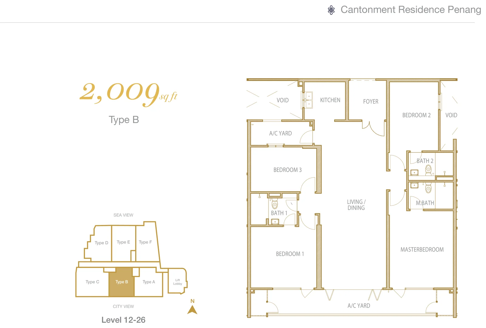 Cantonment Residence Type B floor plan