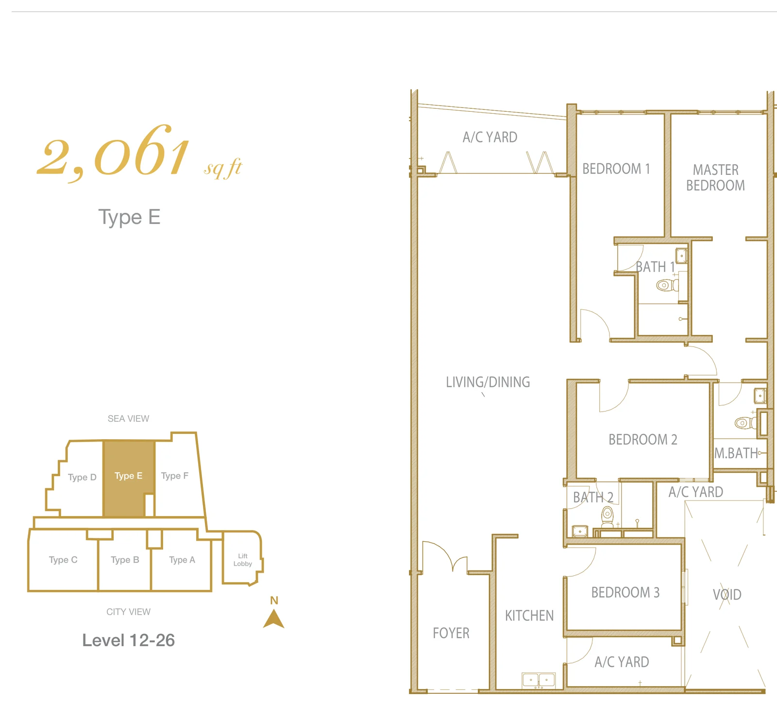 Cantonment Residence Type E floor plan